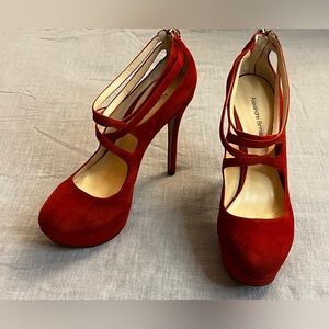 Alexandre Birman Red suede pumps
